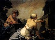 Baron Jean-Baptiste Regnault The Origin of Painting: Dibutades Tracing the Portrait of a Shepherd oil